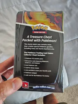 Pokemon TCG Fall 2020 Collector’s Treasure Chest Lunch Box Tin NEW Sealed - Image 2