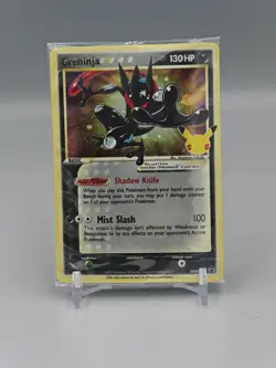 Pokemon TCG Greninja Gold Star SWSH144 Celebrations Black Star Promo Card Sealed - Image 1