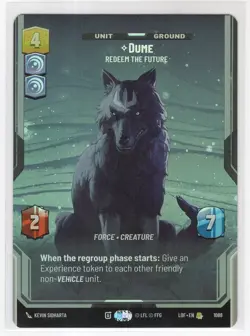 Star Wars Unlimited LotF Prestige Foil Card LOF1088 Dume - Image 1