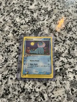 Pokemon Card TCG EX Sandstorm Vaporeon Rare 25/100 MP - Image 1