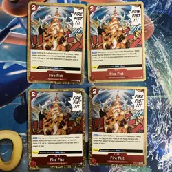 4X One Piece Card Game Fire Fist OP05-019 Rare NM - Image 1