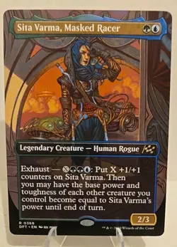 Sita Varma, Masked Racer (Borderless) MTG Aetherdrift Regular - Image 1