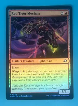 Mtg Red Tiger Mechan Edge of Eternities Foil - Image 1