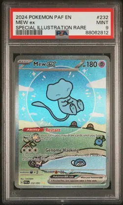 2024 Pokemon Scarlet and Violet - Paldean Fates - #232 Mew EX PSA 9 - Image 1