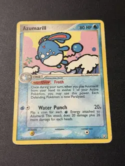 Azumarill Pokemon Card 2004 Vintage 01/109 Rare Nintendo - Image 1