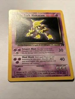 2000 POKEMON TCG Dark Alakazam 18/82 Team Rocket WOTC Rare Vintage Card NM - Image 3