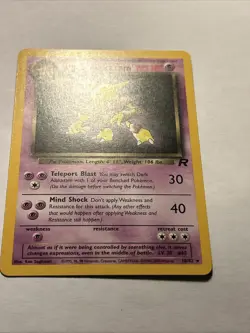 2000 POKEMON TCG Dark Alakazam 18/82 Team Rocket WOTC Rare Vintage Card NM - Image 4