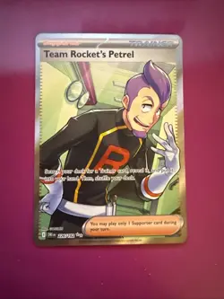 Team Rocket's Petrel 226/182 Full Art NM/M Destined Rivals Pokemon Card - Image 1