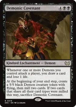 Demonic Covenant Commander: Duskmourn: House of Horror MTG MAGIC - Image 1