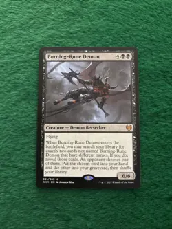 Burning-Rune Demon #81 (NM) Kaldheim KHM Magic MTG - Image 1