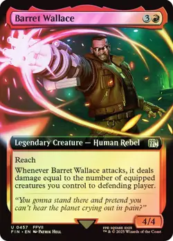 MAGIC FINAL FANTASY BARRET WALLACE (EXTENDED ART FOIL) U 457 FIN MTG FCA TCG - Image 1