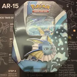 Pokemon TCG Vaporeon V Tin Factory Sealed - Image 1