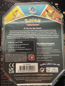 Pokemon TCG Vaporeon V Tin Factory Sealed - Image 2