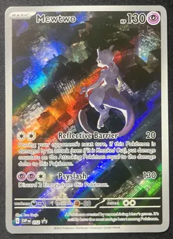 Pokemon Mewtwo 052 SVP Scarlet Violet Black Star Promo Full Art Holo LP - Image 1