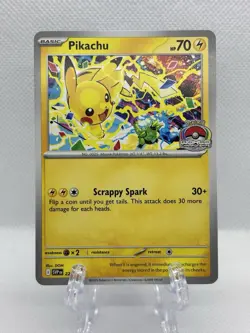 Pokemon TCG 2025 World Championship Black Star Promo Pikachu 225 - Image 1
