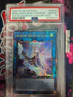 Yugioh - PSA 10 Apollousa Bow of The Goddess | QCR | RA02-EN040 | 1st Edition - Image 1