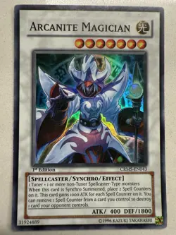 Yugioh! LP Arcanite Magician - CRMS-EN043 - Super Rare - Unlimited Edition Light - Image 1