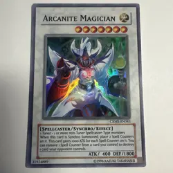 Yugioh! LP Arcanite Magician - CRMS-EN043 - Super Rare - Unlimited Edition Light - Image 1