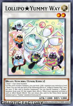 YUGIOH JUSH-EN021 Lollipo Yummy Way Super Rare 1st Edition NM - Image 1