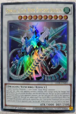 Yugioh Crystal Clear Wing Synchro Dragon LED8-EN005 Ultra Rare 1st Edition NM - Image 1