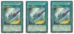 Yugioh - 3X Raptor Wing Strike - Common - 1st Edition - CRMS-EN048 - Near Mint - Image 1