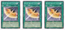 3X Black-Winged Strafe TSHD-EN045 - Yugioh Yu Gi Oh! Playset 1st Edition - Image 1