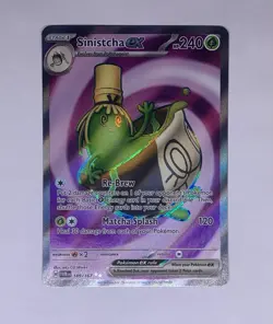Sinistcha ex 189/167 Twilight Masquerade (TWM) NM Full Art Pokemon Card - Image 1