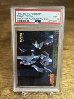 PSA 9 MINT Mechanical Mewtwo Foil 1999 Topps Movie Edition #6 Pokemon Card - Image 1