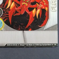 Bakugan Battle Brawler - Flame Portal - Metal Gate Card - 1/48i - BA440 - Silver - Image 3