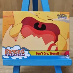 Topps Pokemon Pikachu Vacation Don't Cry, Togepi! No.43 Blue Back Card - Image 1