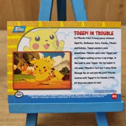 Topps Pokemon Pikachu Vacation Togepi In Trouble No.45 Blue Back Card - Image 2