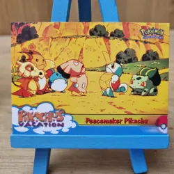 Topps Pokemon Pikachu Vacation Peacemaker Pikachu No.46 Blue Back Card - Image 1