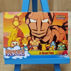Topps Pokemon Pikachu Vacation A Great Day No.58 Blue Back Card - Image 1