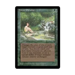 WOTC MtG Legends Sylvan Paradise (U) EX - Image 1