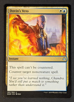 MTG - 1x Dovin's Veto - War of the Spark - NM - Uncommon - Magic The Gathering - Image 1