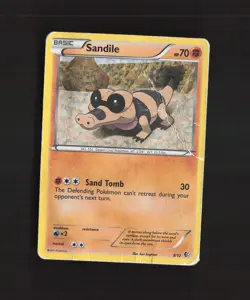 Sandile 8/12 McDonalds 2011 Promo Holo Rare Pokemon Card DMG - Image 1