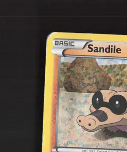 Sandile 8/12 McDonalds 2011 Promo Holo Rare Pokemon Card DMG - Image 3