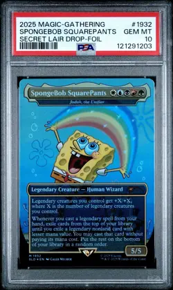 MTG SpongeBob SquarePants FOIL PSA 10 GEM MINT SpongeBob Magic Card SLD #1932 - Image 1