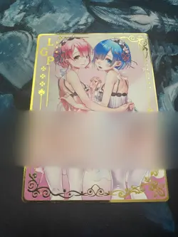 Premuim Rare Metal Waifu Card - Rem and Ram - Image 1