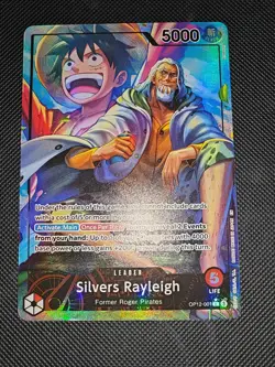 Silver Rayleigh OP12-001 L ALT ART Legacy of the Master English - One Piece Card - Image 1