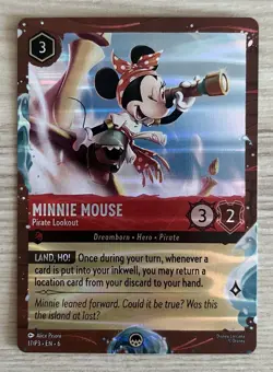 Disney Lorcana Minnie Mouse DCL Pirate Lookout 17/P3 Ultra Rare Card Exclusive - Image 1
