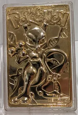 Mewtwo Nintendo Pokemon 23K Gold Plated Trading Card Burgerking 1999 Promo - Image 1
