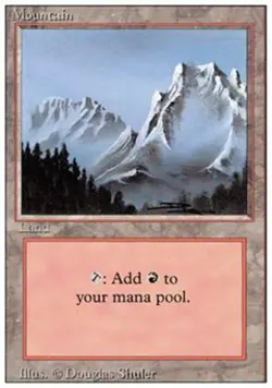 Mountain B - Medium Play MTG Revised - Image 1