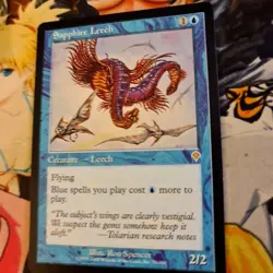 MTG Sapphire Leech 🇬🇧 Invasion Nm Sammlung Magic the Gathering 2000 OG Card - Image 2