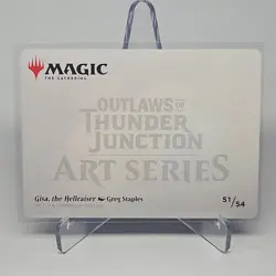 MTG Gisa, The Hellraiser Art Card GOLD SIG 51/54 Outlaws of Thunder Junction OTJ - Image 2