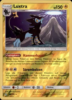Pokemon 48/156 Luxtra - Reverse Holo - Ultra-Prisma - Image 1