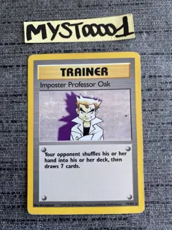 Carte Pokemon Imposter Professor Oak 73/102 Rare Set De Base Wizard Anglais Occa - Image 1