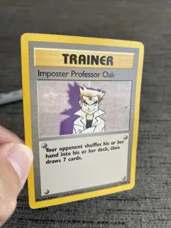 Carte Pokemon Imposter Professor Oak 73/102 Rare Set De Base Wizard Anglais Occa - Image 5