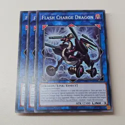 3x Flash Charge Dragon - BLC1 - Common - Yugioh EURO Playset - Image 1