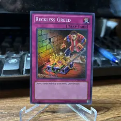 Yugioh Reckless Greed (LCYW-EN285) (Super Rare) (Near Mint) - Image 1